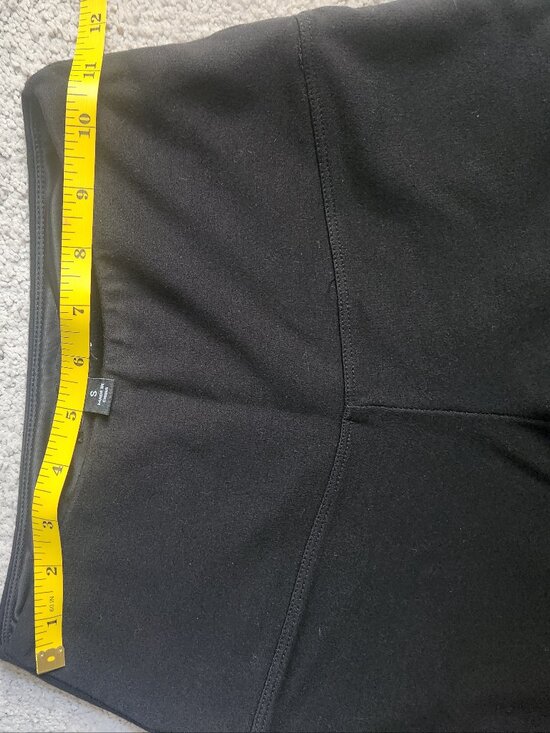 JNY Jones New York Tummy Control High Waist Solid Black Capri Leggings Size S - Picture 5 of 8